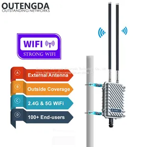 600Mbps 802.11AC 5G High Power Outdoor CPE AP Router WiFi Signal Hotspot Amplifier Repeater Long Range Wireless PoE Access Point thumbnail-4