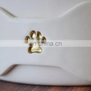 New Factory Custom Designer Deep Sublimation Ceramic Water Food Feeder Travel Pet Dog Cat Bowl for Travelling thumbnail-2