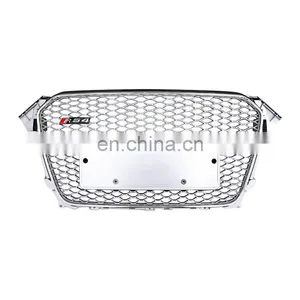 Front Bumper for Audi A4 B85 A4L Center Honeycomb Mesh Grill for Audi S4 RS4 Automotive Silver Frame Grille 2013-2016 thumbnail-1
