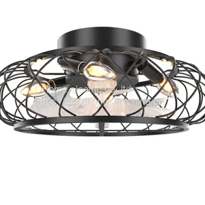 Iron Cage Fan Light, European and American 17 Inch Industrial Air Ceiling Electric Fan Light, Three Color Variable （Wechat:13510231336） thumbnail-1