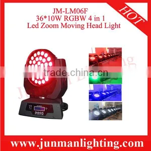 36*10W 4 in 1 RGBW Led Zoom Moving Head Light Moving Head Wash Light and Disco Light Stage Light thumbnail-1