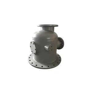High Quality JQ641FM Ceramic Lined Feed Valve Carbon Steel Three-way Feed Valve Flange Bell Cover Flap Feed Valve thumbnail-1