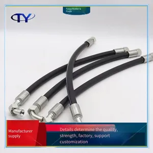 Large-diameter Mud Rubber Hose, High-pressure Hydraulic Oil Pipe, Hydraulic High-pressure Oil Pipe, Corrosion-resistant, Wear-resistant, for Metallurgical Forging thumbnail-2
