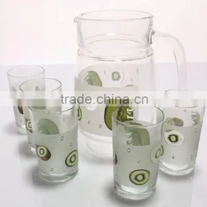 2016 Factory Outlet Eco-friendly 7PC Glass Water Jug and Glass Water Cup Set thumbnail-1
