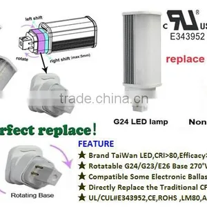 China Professional Led Light Factory UL Compatible Ballast E26 G23 G24 pl Led/Perfect Replace CFLs 7w 11w 9w G23 Led pl Lamp thumbnail-4
