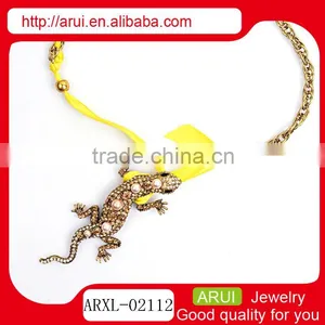New Fashion Style Bohemian Gecko Pendant Chain Bib Statement Necklace Chain Spools thumbnail-1