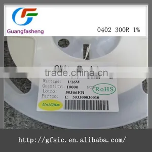 0402 SMD Resistor 300R 1% 1/16W thumbnail-1