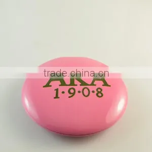 Pink and Green Greek AKA Sorority LOGO Custom Makeup Mirror thumbnail-3