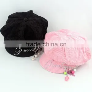 Wholesale Baby Warm Hats Girl Fashion Beret Caps Three Colors thumbnail-4