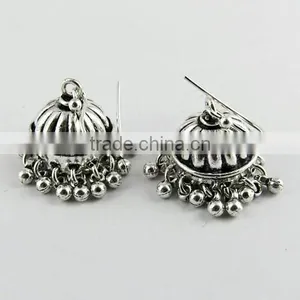 Oxidized Jhumka !! 925 Sterling Silver Earring, 925 Stamped Silver Jewelry, Buy Silver Jewelry thumbnail-4