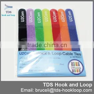 Custom Logo Colorful Hook and Loop Cable Tie thumbnail-6