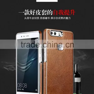 Orignal Icarer Gold Series Real Leather Back Cover for Huawei P9 Anti Shock Luxury Genuine Leather Case MT-5766 thumbnail-1