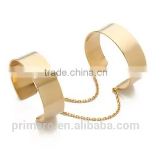 New Euro-American Vintage Two-ring Chains Arm Bangles Alloy Multilayered Bracelet thumbnail-4