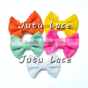 Christmas Sequin Fabric Big Red Hair Bows, High Quality Decorative Green Bowknot for Baby Girls Hair Headbands thumbnail-3