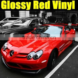 Popular Glossy Red Car Vinyl Sticker Wrap With Air Free Bubbles1.52*30m Wholesale thumbnail-1