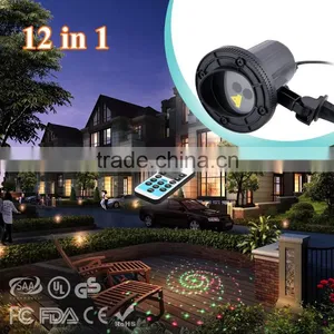 NEW Outdoor Laser Light 12 Patterns RG Lighting Projector Show Outside Garden Light Home Xmas Palm Tree thumbnail-1