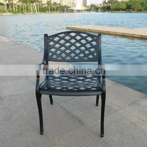 White Black Bronze Outdoor Aluminum Metal Iron Garden Chair thumbnail-1
