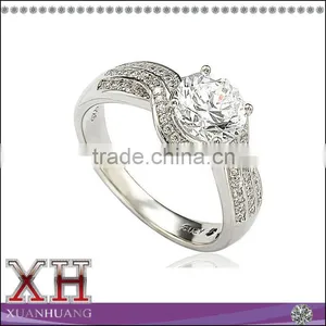 Xunaghuang Beautiful Silver 925 White Gemstone Engageent Women Ring thumbnail-1