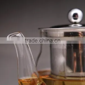 Office Personal Glass Tea Pots With Stainless Steel Infuser Hebei Factory Supplies thumbnail-4