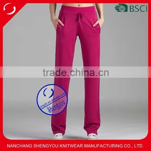 Wholesale Custom Polyester Cotton Blank Women Yoga Jogger Pants thumbnail-1
