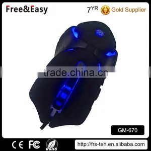 Black Rubber Coating Led Backlight Gaming Mouse for Computer Supplier's Choice thumbnail-6