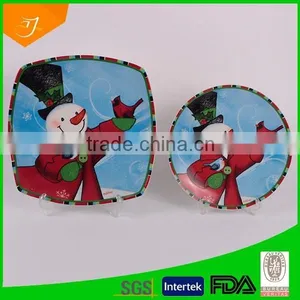 Ceramic Plate Sets With Snowman Logo thumbnail-1