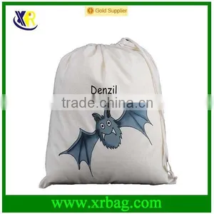 Custom Cotton Fabric Drawstring Sling Backpack Bags thumbnail-4
