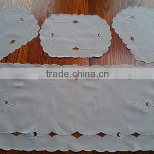 Cut Work and Hand Embroidered Table Runner thumbnail-1