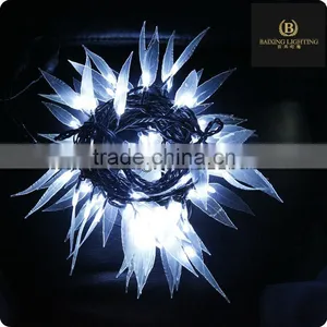 10m White LED Willow Leaves String Lights for Holiday Decoration thumbnail-1
