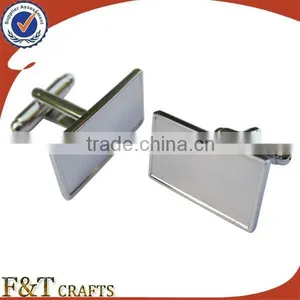 Custom Round Metal Blank Cufflinks With Your Own Logo Added thumbnail-2