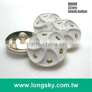 (#B6058/21mm) Gold Plastic Garment Two Parts Combined Types Ladies Suit Buttons thumbnail-1
