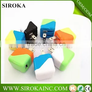 The POpular Colourful USB Wall Charger Portable Charger Mobile Charger DC 5v1000mA Home Charger for Smartphone thumbnail-1