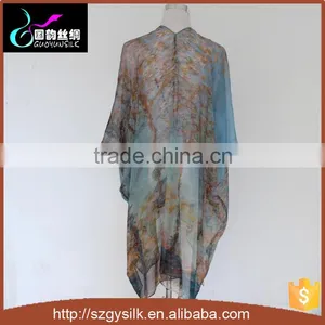 Factory Direct Customized Digital Printing Fashion Women Maxi Silk Kaftan thumbnail-2