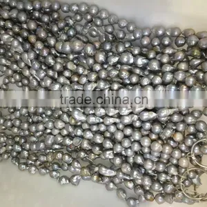 Baroque 15-17mm Purple Necklace thumbnail-1