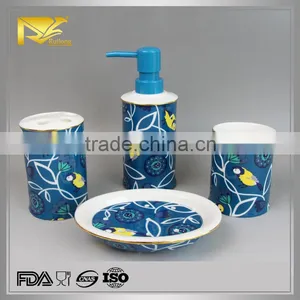 2015 New Product Ceramic Manufacturerred Bathroom Set China, Bamboo Bathroom Set, Bathroom Set Accessories thumbnail-1