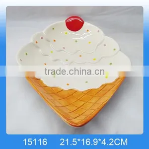 Wholesale Unique Dishes,ceramic Dishes With Ice Cream Shape thumbnail-1
