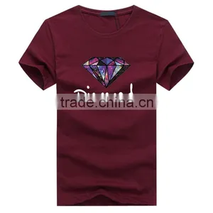 China Factory Custom Made o Neck Blank Men Soft Cotton Plain Tshirts thumbnail-3