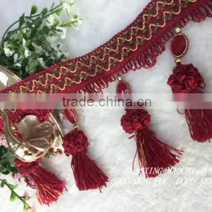 New Design Wholesale Curtain Fringe With Crystal for Home Textile Accessory thumbnail-6