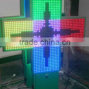 Full Color LED Pharmacy Cross Sign With WIFI Control thumbnail-1