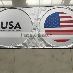 Customized Printing Logo on Car Front Sunshade/nylon/tyvek Front Sunshade thumbnail-4