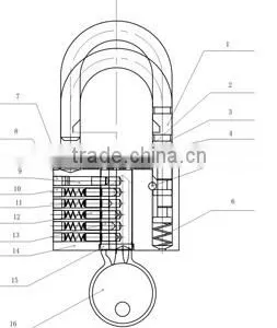 940 Series Brass Padlock (heavy Type) thumbnail-3