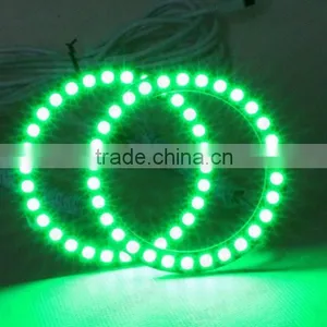 Factory Cheap Car Lamps 12V DC High Light Color Change 100mm RGB Angel Eyes With IR in Auto Lighting System thumbnail-4
