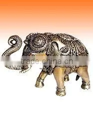 Brass Elephant Statue , Brass Animal Figures , Statue , Sculptures thumbnail-1
