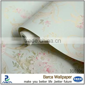 Pure Plain White Floral Wallpaper Factory thumbnail-2