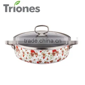 Carbon Steel Non Stick Porcelain Enamel Shallow Casserole (TR- E2420) thumbnail-1