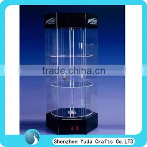 Trade Show Acrylic Display Case LED Light POP Display Acrylic Rotatable Exhibition Display thumbnail-1