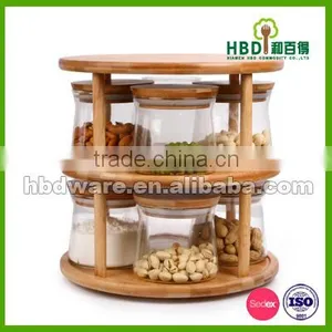 Glass Storage Containers Set With Bamboo Lid thumbnail-1