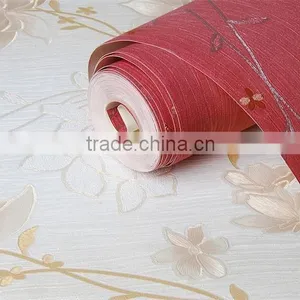 2015 Best Selling Stocklot Adhesive Vinyl Red Chinese Wallpaper thumbnail-4