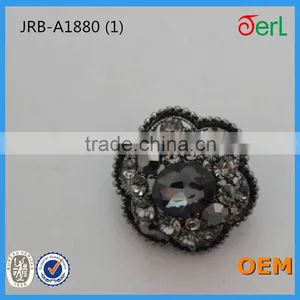 New Fashion Custom Pearl Crystal Rhinestone Button for Fur Leather Clothing thumbnail-2