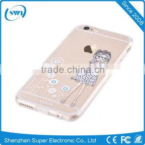 VOUNI Thin Case Cover TPU Rubber Gel Clear Tpu Case for Iphone 6 6s Plus thumbnail-3